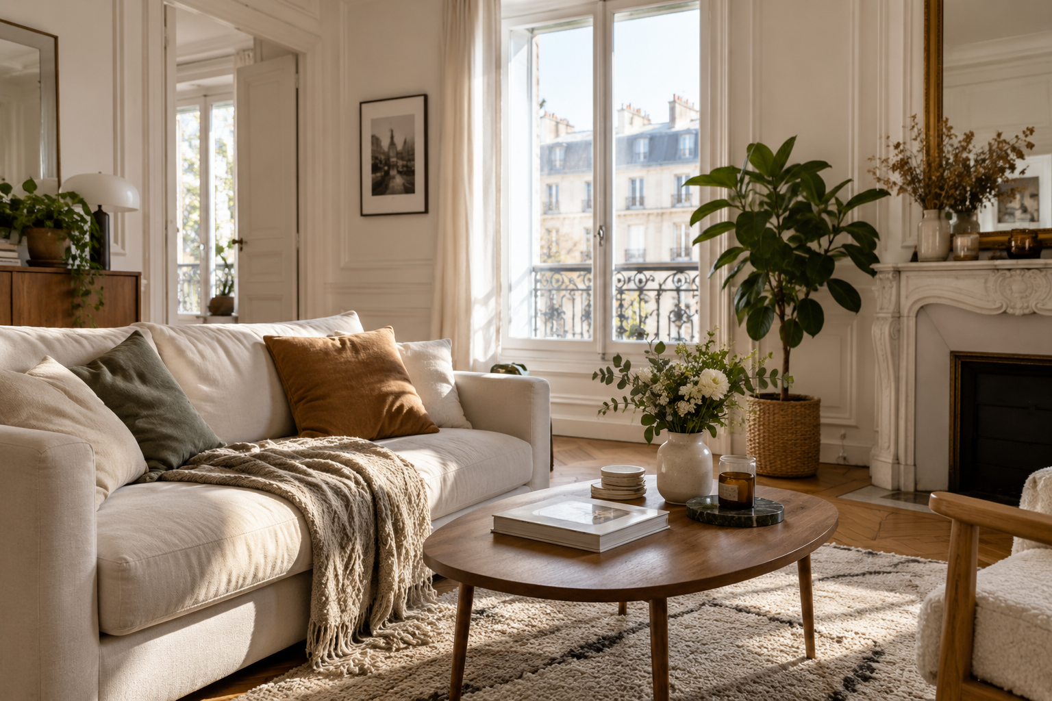 Intérieur d'un appartement parisien pour les interventions chez les particuliers
